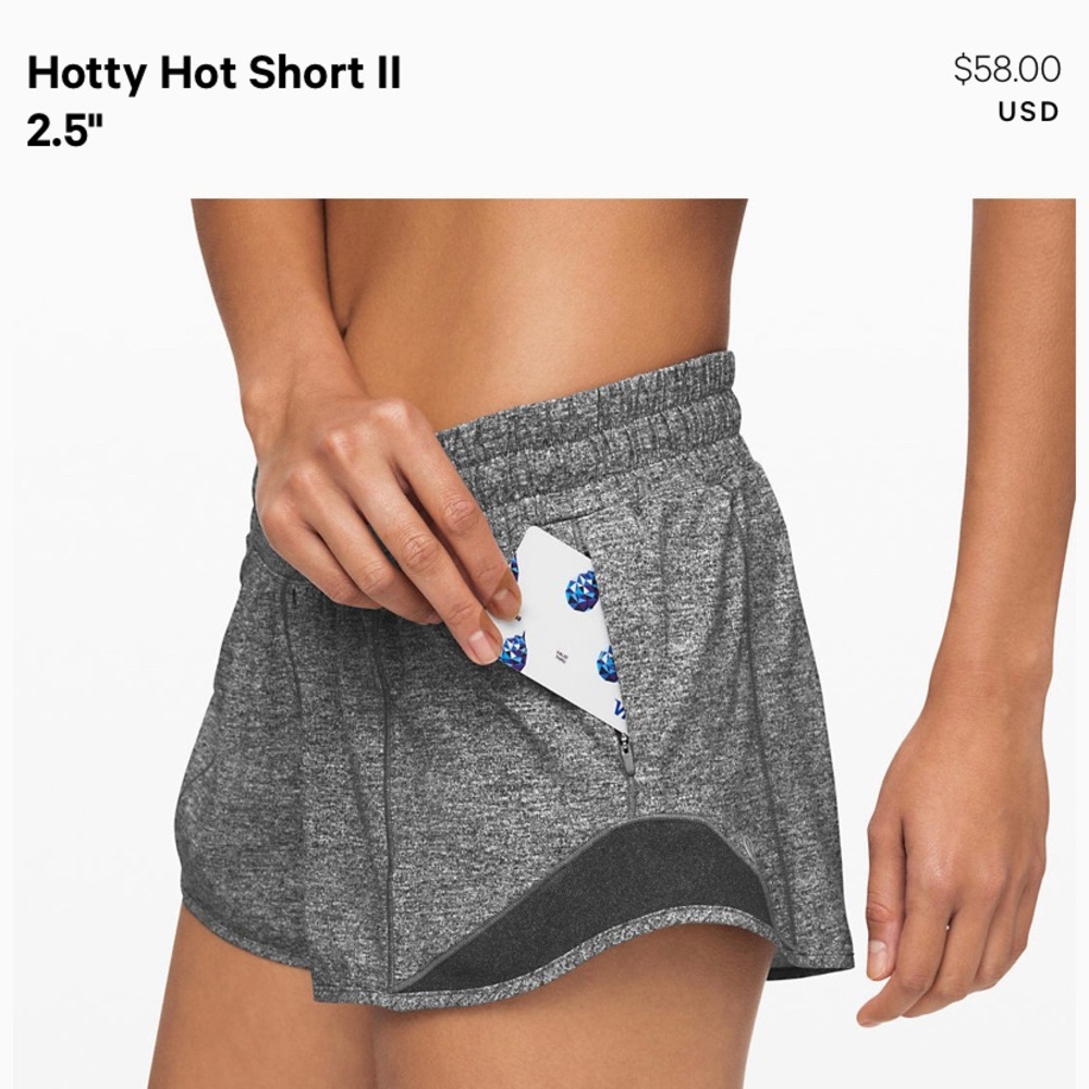 Brand new lululemon hotty hot short with tags